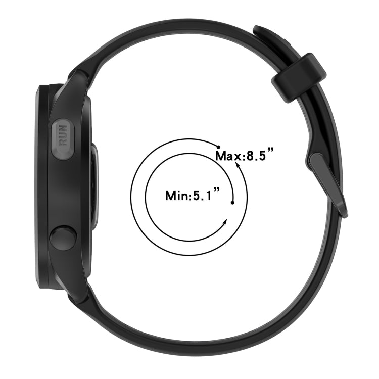 For Garmin Forerunner 265S Music 18mm Two Color Textured Silicone Watch Band(Starlight + Black) - Watch Bands by PMC TechLife | Online Shopping South Africa | PMC TechLife | Buy Now Pay Later Mobicred