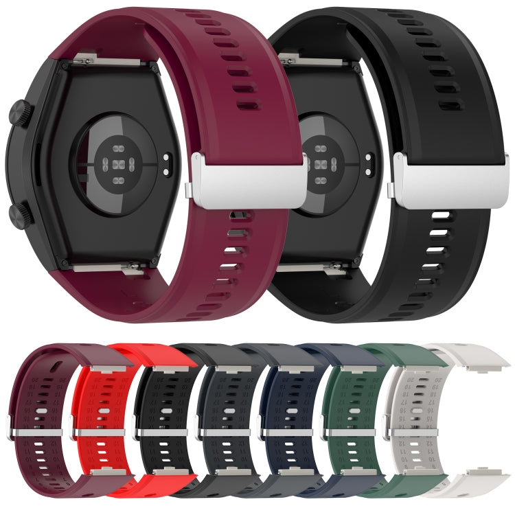 For Xiaomi Watch H1 Blood Pressure Watch Silicone Watch Band(Wine Red) - Watch Bands by PMC TechLife | Online Shopping South Africa | PMC TechLife