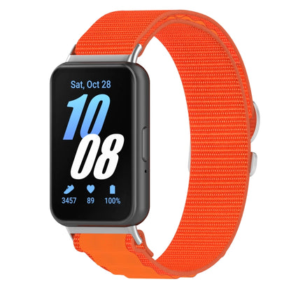 For Samsung Galaxy Fit 3 Nylon Canvas Watch Band(Orange) - Watch Bands by PMC Jewellery | Online Shopping South Africa | PMC Jewellery