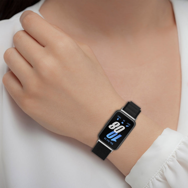 For Samsung Galaxy Fit 3 Nylon Canvas Watch Band(Black) - Watch Bands by PMC TechLife | Online Shopping South Africa | PMC TechLife