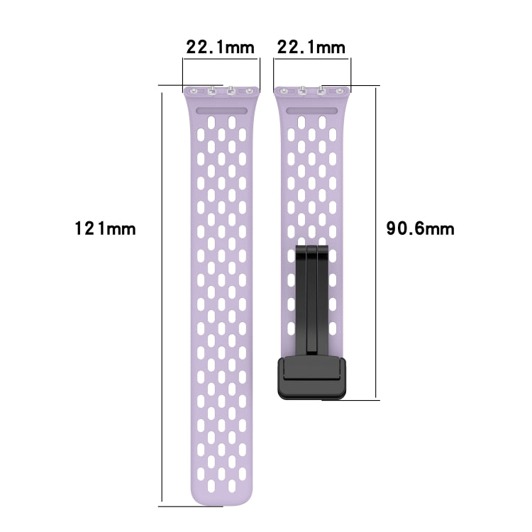 For Samsung Galaxy Fit 3 Hole Style Magnetic Folding Buckle Silicone Watch Band(Red) - Watch Bands by PMC TechLife | Online Shopping South Africa | PMC TechLife