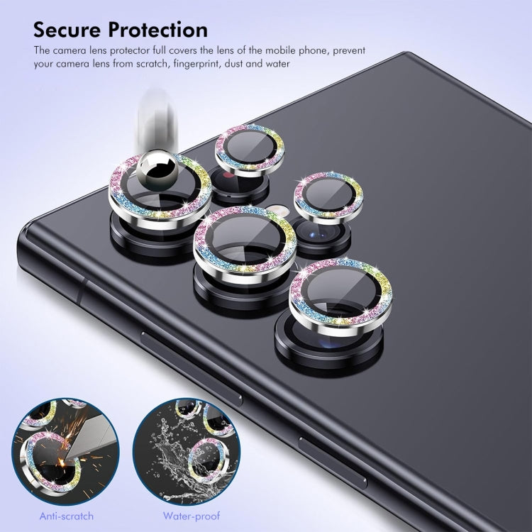 For Samsung Galaxy S24 Ultra 5G ENKAY Hat-Prince AR 9H Rear Lens Glitter Aluminium Alloy Tempered Glass Film(Silver) - free shipping - PMC Jewellery - Order now!
