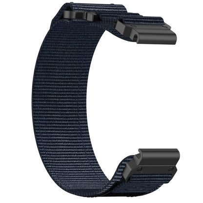 For Garmin MARQ Golfer 22mm Nylon Hook And Loop Fastener Watch Band(Blue) - Watch Bands by PMC Jewellery | Online Shopping South Africa | PMC Jewellery