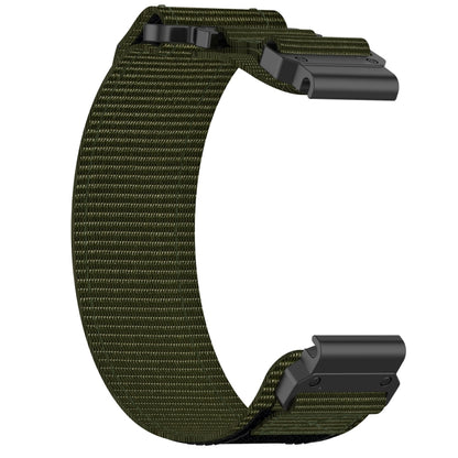 For Garmin MARQ Athlete Gen 2 22mm Nylon Hook And Loop Fastener Watch Band(Army Green) - Watch Bands by PMC Jewellery | Online Shopping South Africa | PMC Jewellery