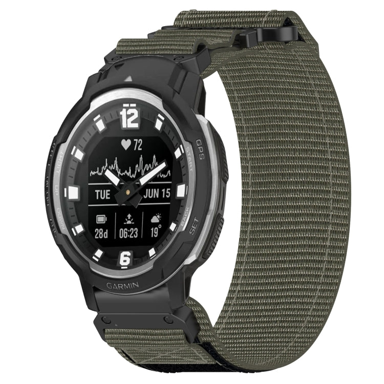 For Garmin Instinct Crossover 22mm Nylon Hook And Loop Fastener Watch Band(Grey) - Watch Bands by PMC Jewellery | Online Shopping South Africa | PMC Jewellery