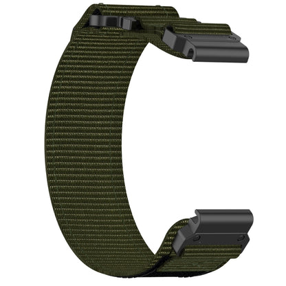 For Garmin Instinct Crossover 22mm Nylon Hook And Loop Fastener Watch Band(Army Green) - Watch Bands by PMC Jewellery | Online Shopping South Africa | PMC Jewellery