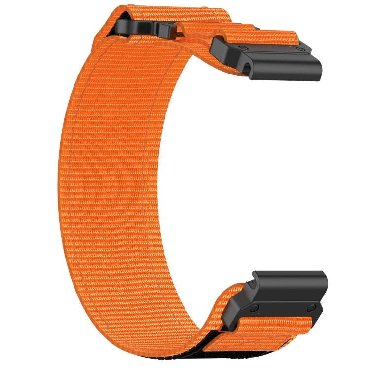 For Garmin Descent Mk3i  51mm 26mm Nylon Hook And Loop Fastener Watch Band(Orange) - Watch Bands by PMC Jewellery | Online Shopping South Africa | PMC Jewellery