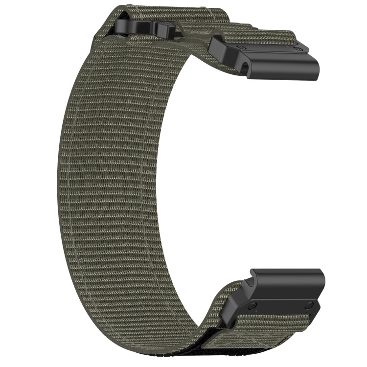 For Garmin Fenix 7X Pro 51mm 26mm Nylon Hook And Loop Fastener Watch Band(Grey) - Watch Bands by PMC TechLife | Online Shopping South Africa | PMC TechLife | Buy Now Pay Later Mobicred