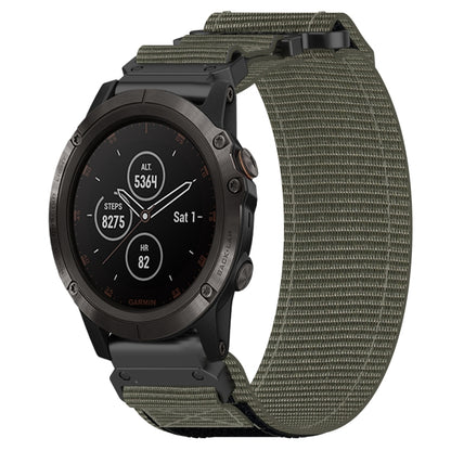 For Garmin Fenix 5X Plus 26mm Nylon Hook And Loop Fastener Watch Band(Grey) - Watch Bands by PMC Jewellery | Online Shopping South Africa | PMC Jewellery