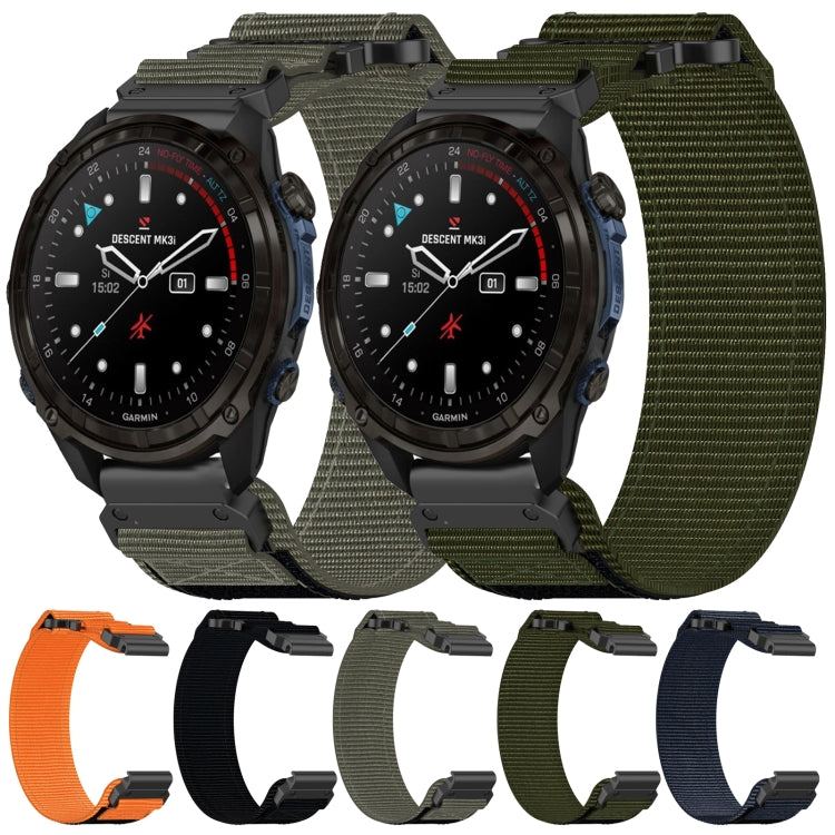 For Garmin Instinct 2S 20mm Nylon Hook And Loop Fastener Watch Band(Blue) - Watch Bands by PMC TechLife | Online Shopping South Africa | PMC TechLife