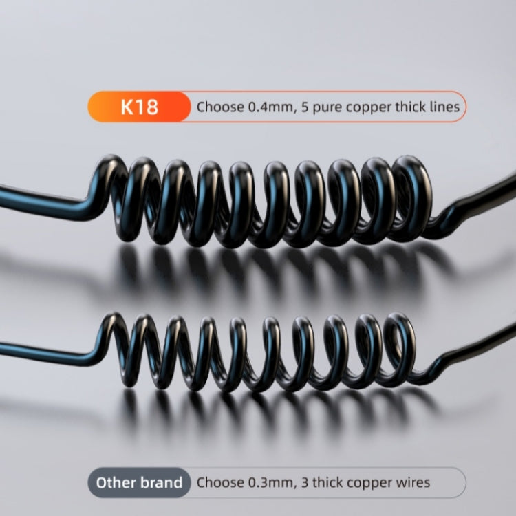 K18B 12-24V Car Charger USB+Type-C Dual Port Charging Adapter with PD 30W Type-C Spring Cable - Car Charger by PMC TechLife | Online Shopping South Africa | PMC TechLife | Buy Now Pay Later Mobicred