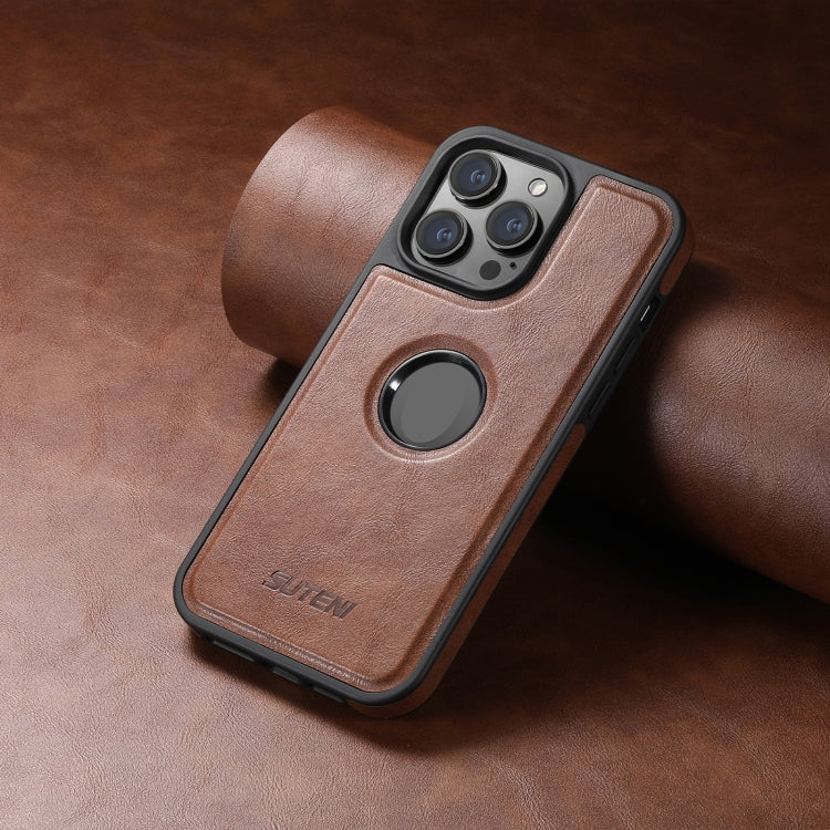 For iPhone 16 Pro Max Suteni G1 Magsafe Leather Back Phone Case(Brown) - iPhone 16 Pro Max Cases by Suteni | Online Shopping South Africa | PMC Jewellery | Buy Now Pay Later Mobicred