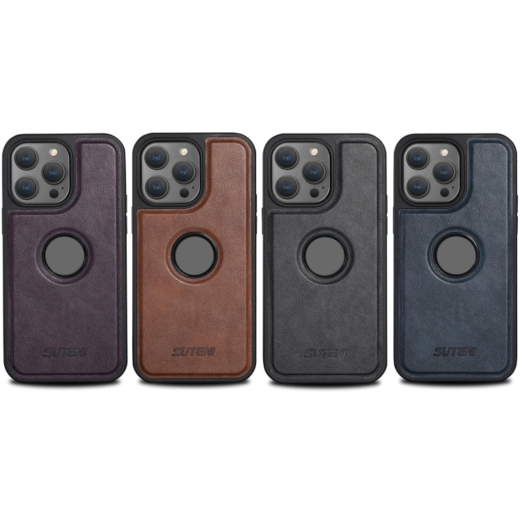 For iPhone 16 Pro Max Suteni G1 Magsafe Leather Back Phone Case(Blue) - iPhone 16 Pro Max Cases by Suteni | Online Shopping South Africa | PMC Jewellery | Buy Now Pay Later Mobicred