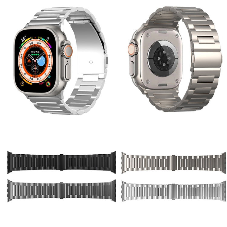 For Apple Watch Ultra 2 49mm I-Shaped Titanium Watch Band(Black) - Watch Bands by PMC TechLife | Online Shopping South Africa | PMC TechLife