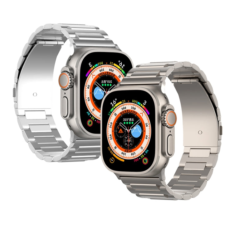 For Apple Watch Series 8 45mm I-Shaped Titanium Watch Band(Black) - Watch Bands by PMC Jewellery | Online Shopping South Africa | PMC Jewellery