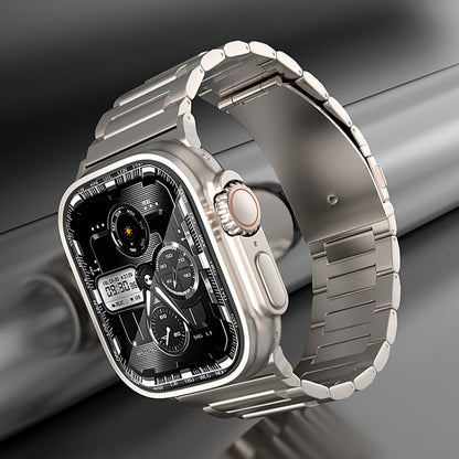 For Apple Watch SE 2023 44mm I-Shaped Titanium Watch Band(Titanium) - Watch Bands by PMC Jewellery | Online Shopping South Africa | PMC Jewellery