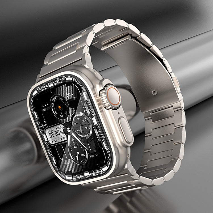For Apple Watch Ultra 2 49mm I-Shaped Titanium Watch Band(Black) - Watch Bands by PMC TechLife | Online Shopping South Africa | PMC TechLife