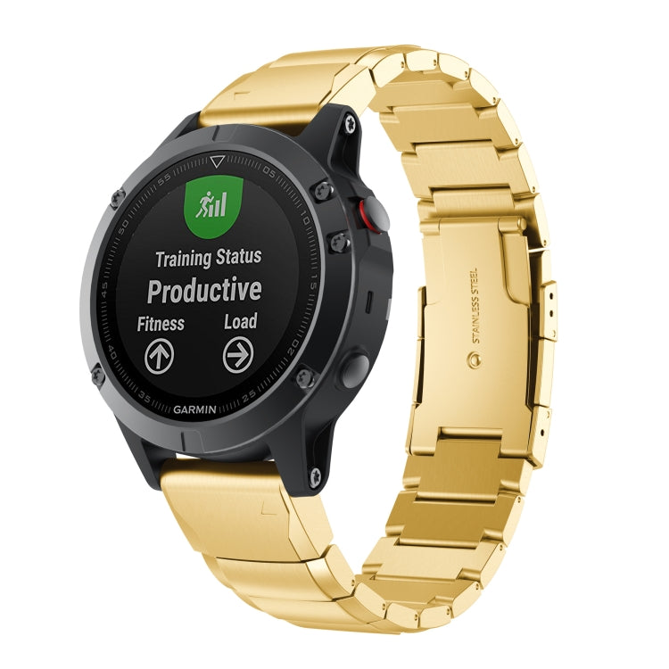 For Garmin Descent Mk3i 43mm Tortoise Shell 20mm Stainless Steel Watch Band(Gold) - free shipping - PMC TechLife - Order now!