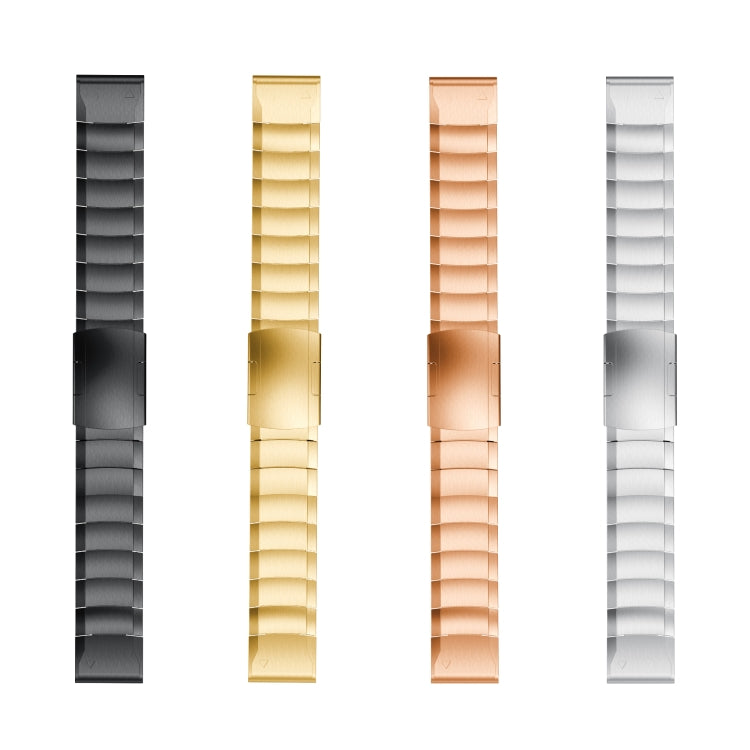 For Garmin Fenix 8 AMOLED 43mm Tortoise Shell 20mm Stainless Steel Watch Band(Gold) - free shipping - PMC TechLife - Order now!