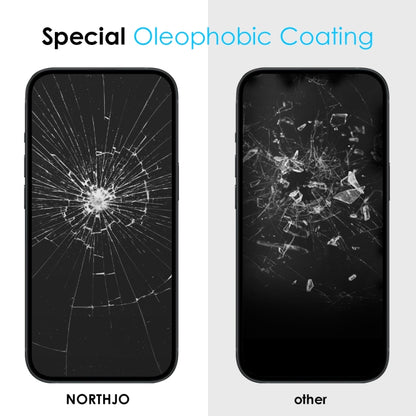 For iPhone 15 NORTHJO A++ 28 Degree Privacy Full Glue Silk Printing Tempered Glass Film - iPhone 15 Tempered Glass by NORTHJO | Online Shopping South Africa | PMC Jewellery | Buy Now Pay Later Mobicred