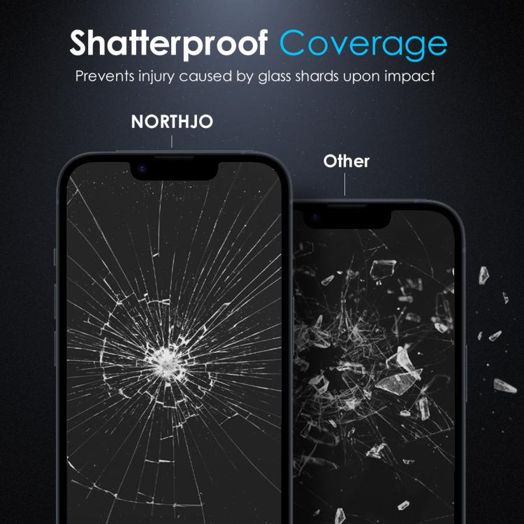 For iPhone 16e NORTHJO A++ 28 Degree Privacy Full Glue Silk Printing Tempered Glass Film - iPhone 16e Tempered Glass by NORTHJO | Online Shopping South Africa | PMC TechLife | Buy Now Pay Later Mobicred