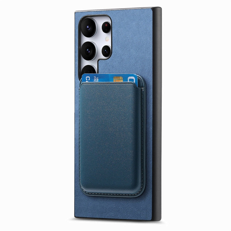 For Samsung Galaxy S25 Ultra 5G Retro Magsafe Card Bag PU Back Cover Phone Case(Blue) - Galaxy S25 Ultra 5G Cases by PMC Jewellery | Online Shopping South Africa | PMC Jewellery | Buy Now Pay Later Mobicred
