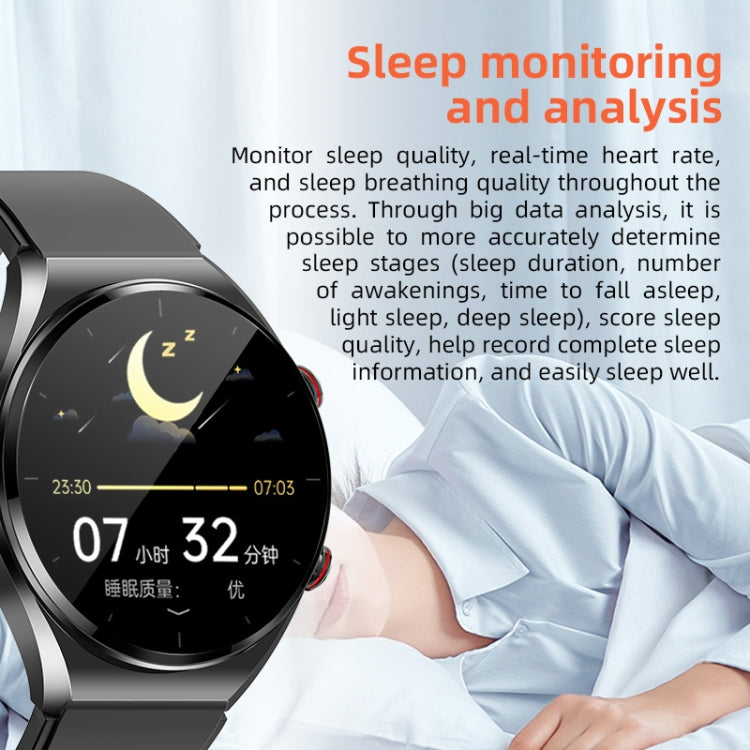 E09 Pro 1.32 inch Color Screen Smart Watch, Support Bluetooth Call / ECG Electrocardiogram(Silver) - Smart Watches by PMC TechLife | Online Shopping South Africa | PMC TechLife | Buy Now Pay Later Mobicred