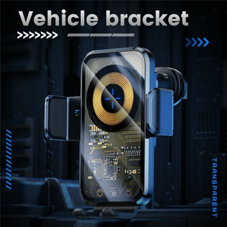 X11 15W Fast Charger Car Air Vent Hook Wireless Charger Intelligent Induction(Silver) - Wireless Charging Pads by PMC TechLife | Online Shopping South Africa | PMC TechLife | Buy Now Pay Later Mobicred