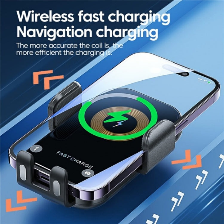X12 Car Air Vent Touch Sensing Wireless Phone Charger Holder(Silver) - Wireless Charger Holders by PMC TechLife | Online Shopping South Africa | PMC TechLife | Buy Now Pay Later Mobicred