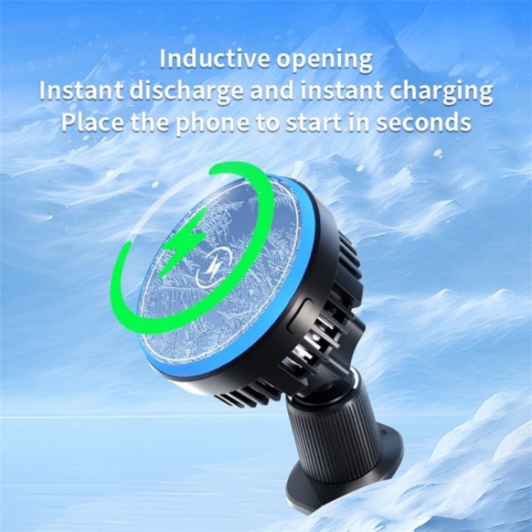 T2 Vehicle Air Vent Phone Charging Stand Magnetic Wireless Colorful Light Charger - Wireless Charger Holders by PMC TechLife | Online Shopping South Africa | PMC TechLife | Buy Now Pay Later Mobicred