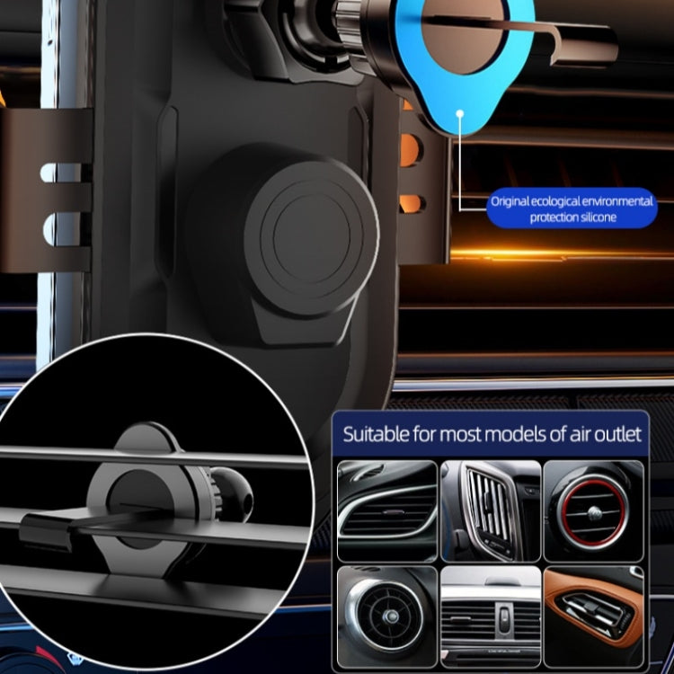 C23 66W Car Air Vent Phone Holder Wireless Charger(Grey) - Wireless Charger Holders by PMC TechLife | Online Shopping South Africa | PMC TechLife | Buy Now Pay Later Mobicred