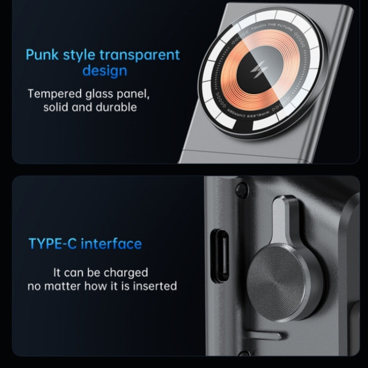 A7 Transparent Phone Charging Dock 15W Magnetic Wireless Charger for Tesla Model 3 / Y - Car Charger by PMC TechLife | Online Shopping South Africa | PMC TechLife | Buy Now Pay Later Mobicred