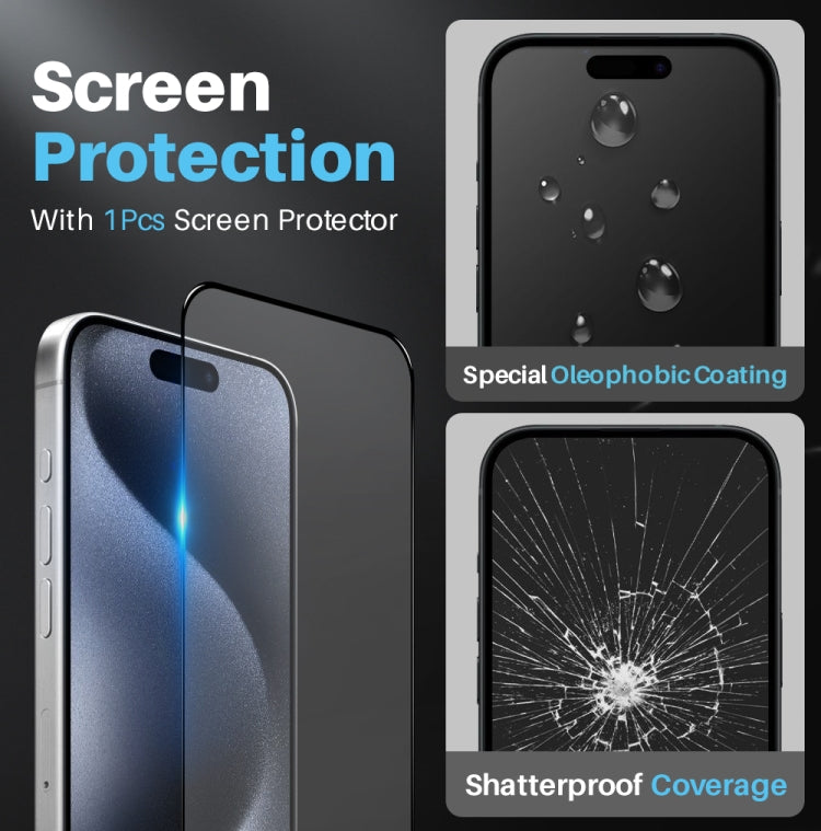 For iPhone 15 Pro Max NORTHJO 3 in 1 Magsafe Clear Phone Case with Screen Film + Rear Lens Film - free shipping - PMC Jewellery - Order now!