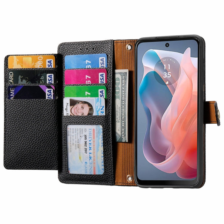 For Motorola Moto G Play 2024 Love Zipper Lanyard Leather Phone Case(Black) - Motorola Cases by PMC Jewellery | Online Shopping South Africa | PMC Jewellery | Buy Now Pay Later Mobicred