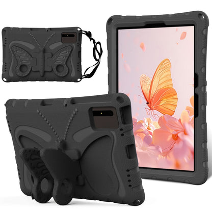 For Samsung Galaxy Tab S9 FE X510 Butterfly Bracket EVA Shockproof Tablet Case(Black) - Galaxy Tab S9 FE by PMC Jewellery | Online Shopping South Africa | PMC Jewellery | Buy Now Pay Later Mobicred