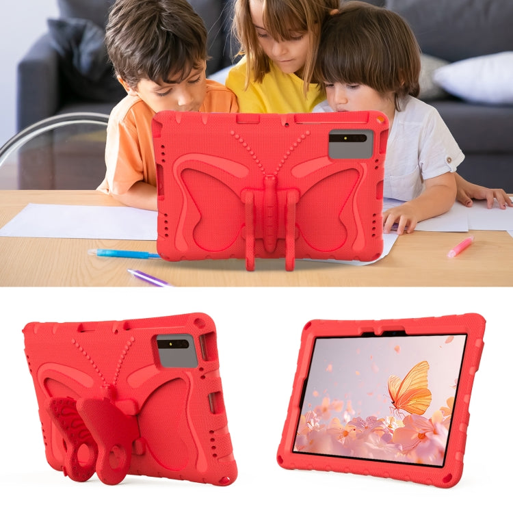 For Samsung Galaxy Tab S9 FE X510 Butterfly Bracket EVA Shockproof Tablet Case(Red) - Galaxy Tab S9 FE by PMC Jewellery | Online Shopping South Africa | PMC Jewellery | Buy Now Pay Later Mobicred