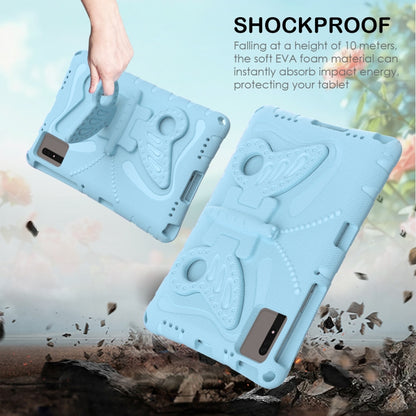 For Samsung Galaxy Tab S9 11 X710 Butterfly Bracket EVA Shockproof Tablet Case(Light Blue) - Other Galaxy Tab PC by PMC Jewellery | Online Shopping South Africa | PMC Jewellery | Buy Now Pay Later Mobicred