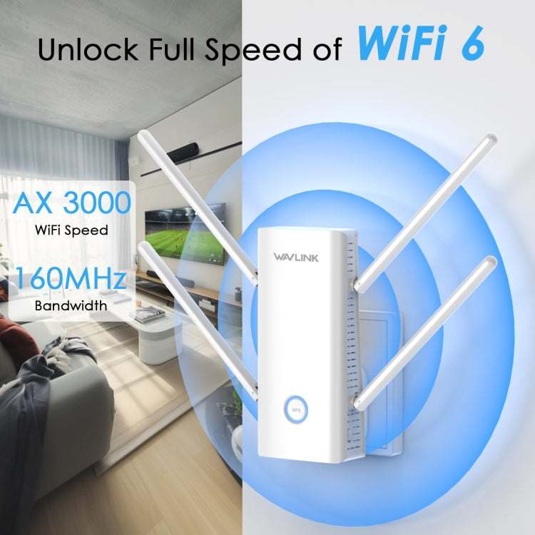 Wavlink WN583AX3 AX3000 Dual Band WiFi Repeater/AP/Router/Mesh Mode WiFi Extender, Plug:EU Plug - free shipping - PMC Jewellery - Order now!
