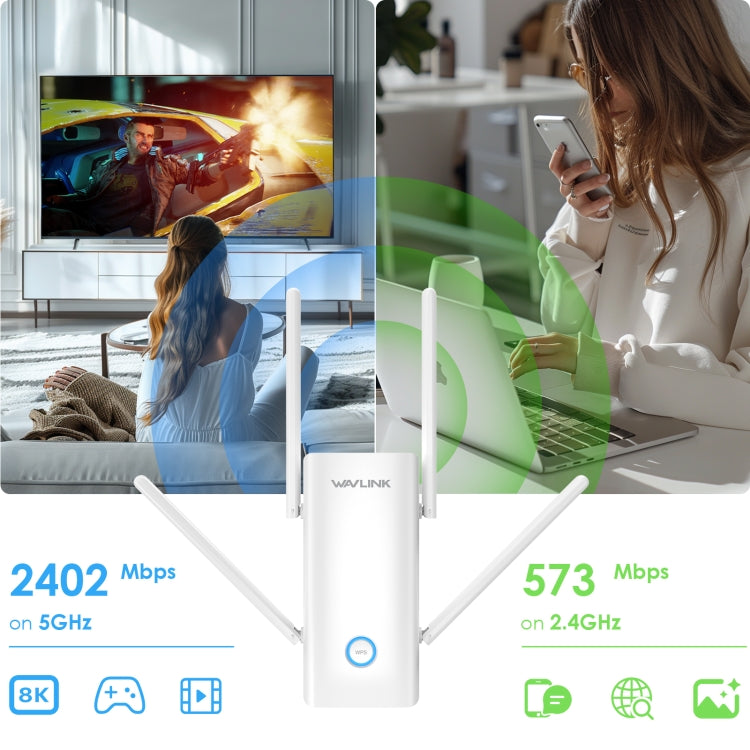 Wavlink WN583AX3 AX3000 Dual Band WiFi Repeater/AP/Router/Mesh Mode WiFi Extender, Plug:AU Plug - free shipping - PMC Jewellery - Order now!