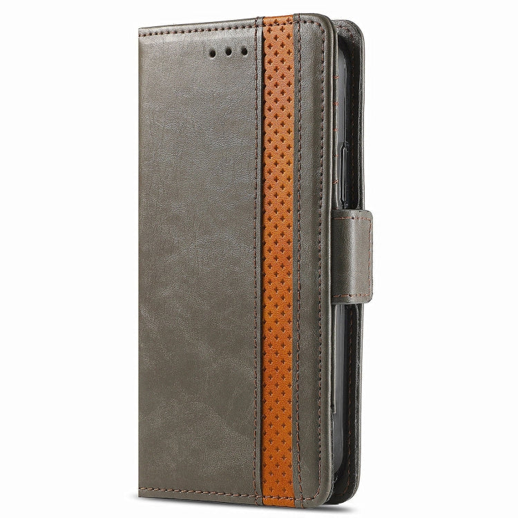 For Honor Magic6 Pro CaseNeo Splicing Dual Magnetic Buckle Leather Phone Case(Gray) - Honor Cases by PMC Jewellery | Online Shopping South Africa | PMC Jewellery | Buy Now Pay Later Mobicred