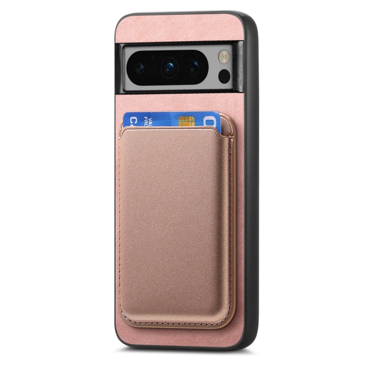 For Google Pixel 9 Retro Magsafe Card Bag PU Back Cover Phone Case(Pink) - Google Cases by PMC TechLife | Online Shopping South Africa | PMC TechLife | Buy Now Pay Later Mobicred