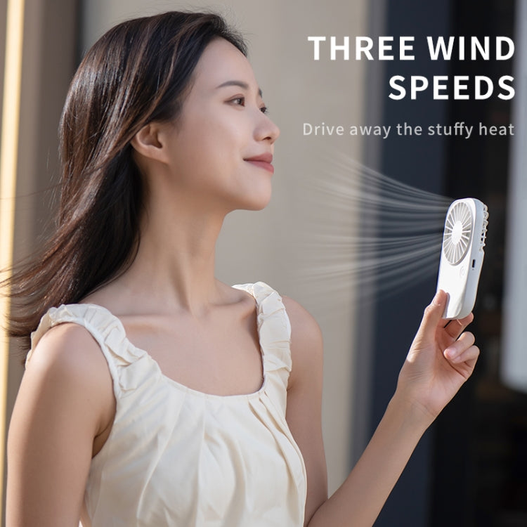 F11 Portable Rechargeable Hanging Neck Fan Cooling Handheld Fan 3 Speeds Desk Fan(White) - Electric Fans by PMC TechLife | Online Shopping South Africa | PMC TechLife | Buy Now Pay Later Mobicred