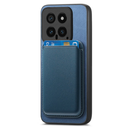 For Xiaomi Redmi K70 / K70 Pro 5G Retro Magsafe Card Bag PU Back Cover Phone Case(Blue) - K70 Pro Cases by PMC Jewellery | Online Shopping South Africa | PMC Jewellery | Buy Now Pay Later Mobicred