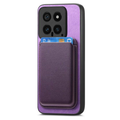 For Xiaomi Redmi K70 / K70 Pro 5G Retro Magsafe Card Bag PU Back Cover Phone Case(Purple) - K70 Pro Cases by PMC Jewellery | Online Shopping South Africa | PMC Jewellery | Buy Now Pay Later Mobicred