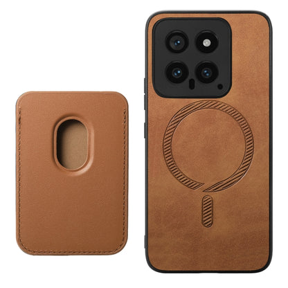 For Xiaomi Redmi K70 / K70 Pro 5G Retro Magsafe Card Bag PU Back Cover Phone Case(Brown) - K70 Pro Cases by PMC Jewellery | Online Shopping South Africa | PMC Jewellery | Buy Now Pay Later Mobicred