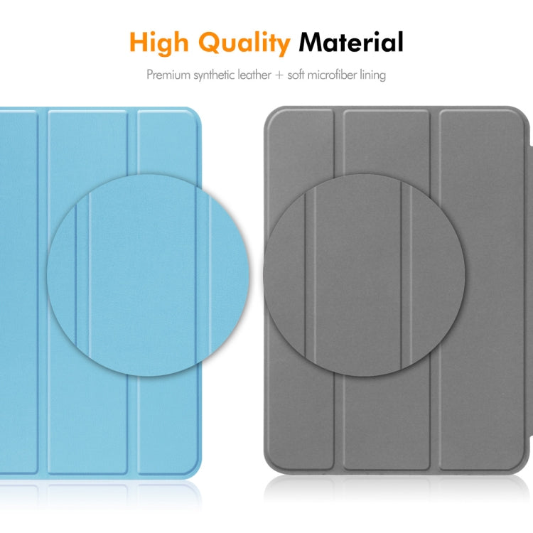 For iPad Pro 11 2024 ENKAY Tri-fold Custer Texture TPU Leather Smart Tablet Case with Pen Slot(Dark Green) - iPad Pro 11 2024 Cases by ENKAY | Online Shopping South Africa | PMC TechLife | Buy Now Pay Later Mobicred