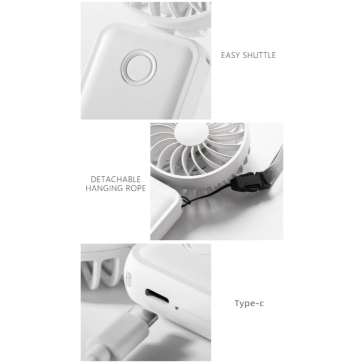 F458 With Neck Rope Summer 3 Speeds Adjustable Foldable Mini Handheld Fan(Orange) - Electric Fans by PMC TechLife | Online Shopping South Africa | PMC TechLife | Buy Now Pay Later Mobicred