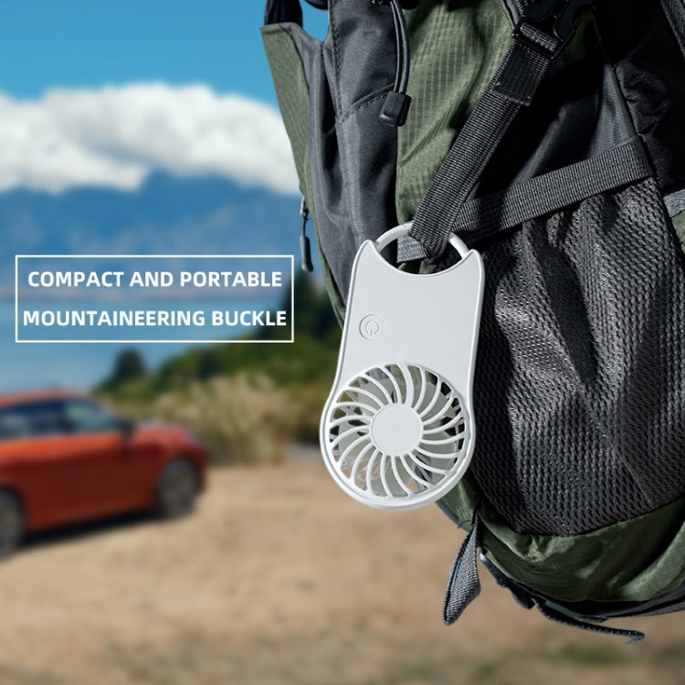 F12 3 Wind Speed Outdoor Summer Cooling Fan Hanging Buckle Mini Handheld Fan(White) - Electric Fans by PMC TechLife | Online Shopping South Africa | PMC TechLife | Buy Now Pay Later Mobicred