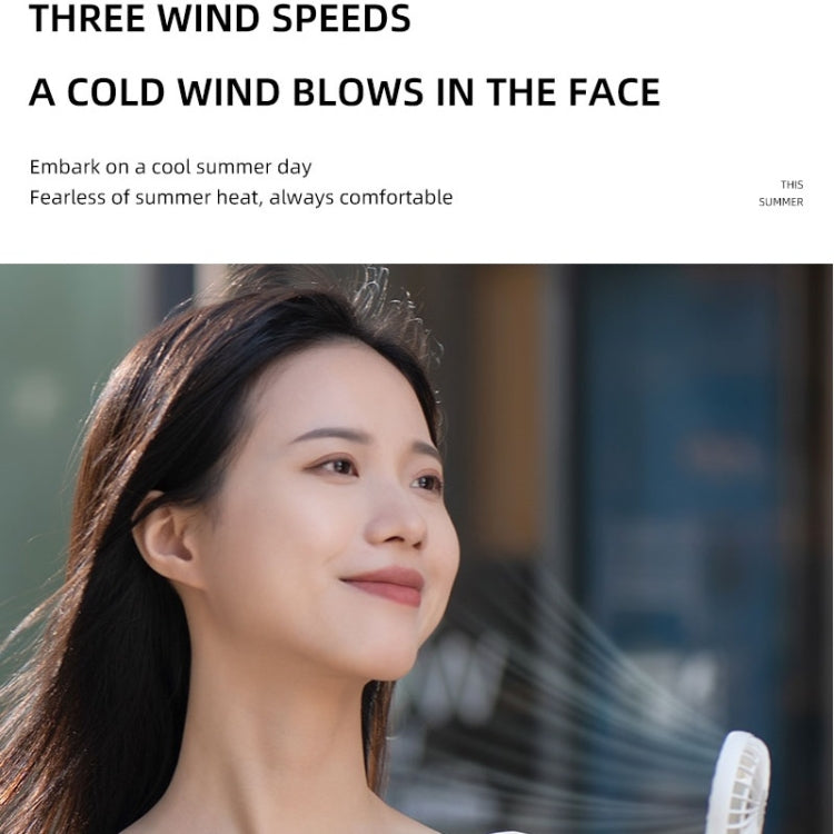 F12 3 Wind Speed Outdoor Summer Cooling Fan Hanging Buckle Mini Handheld Fan(Pink) - Electric Fans by PMC TechLife | Online Shopping South Africa | PMC TechLife | Buy Now Pay Later Mobicred