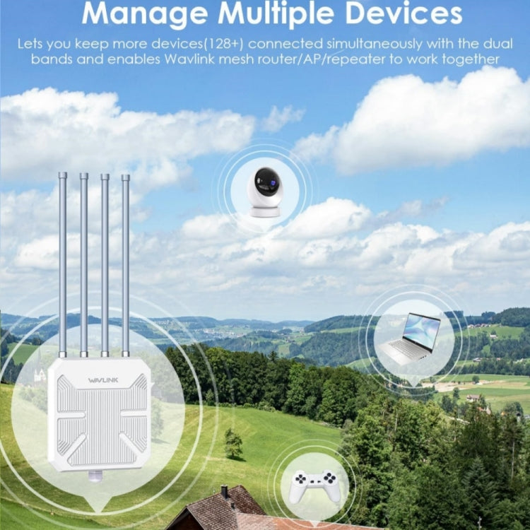 WAVLINK WN573HX3 AX3000 Waterproof Outdoor WiFi Wireless Outdoor Dual Band Router, Plug:AU Plug - free shipping - PMC TechLife - Order now!